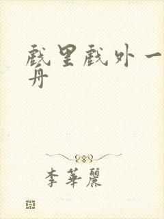 戏里戏外一叶孤舟封面