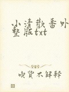 小清欢番外篇完整版txt