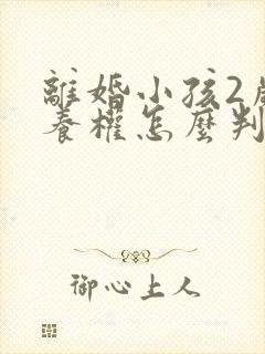 离婚小孩2岁抚养权怎么判