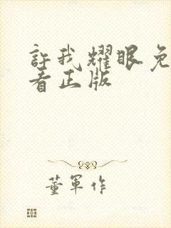 许我耀眼免费观看正版