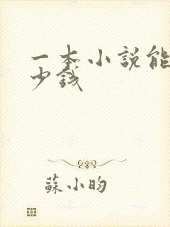 一本小说能挣多少钱