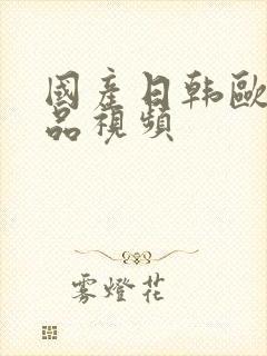 国产日韩欧美精品视频