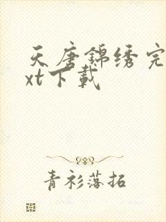 天唐锦绣完本txt下载