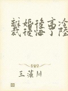 离婚后高冷女总裁后悔了陆尘李