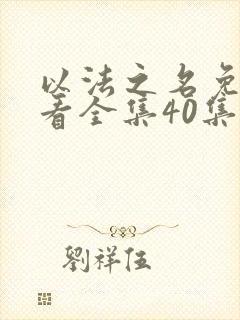 以法之名免费观看全集40集