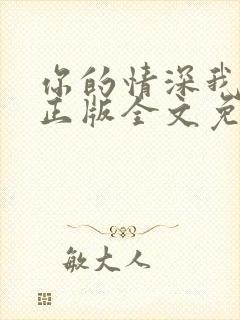 你的情深我不配正版全文免费阅读封面