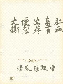 大便出来肛门疼撕裂疼有血怎么回事