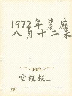 1972年农历八月十二未时出生的人的命运