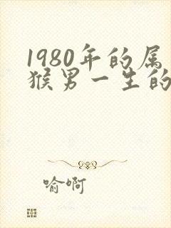 1980年的属猴男一生的命运