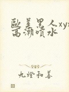 欧美黑人xyx高潮喷水