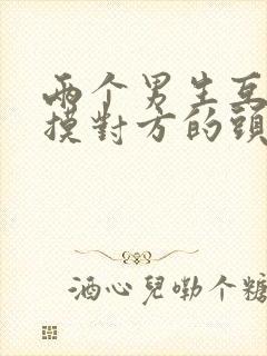 两个男生互相互摸对方的头发,28岁秃