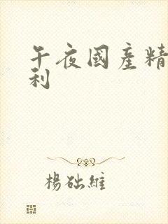 午夜国产精品福利