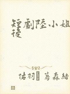 短剧陆小姐独美后封面