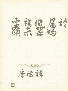 电视机属于液晶显示器吗