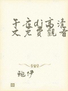 午夜dj高清中文免费观看封面