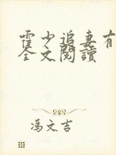 霍少追妻有点忙全文阅读