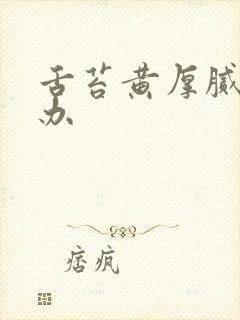 舌苔黄厚腻如何办封面