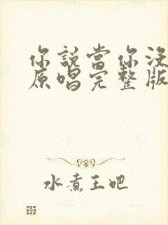 你说当你没来过原唱完整版