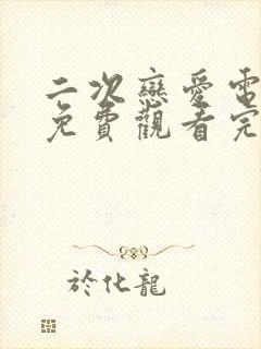 二次恋爱电视剧免费观看完整版封面