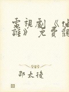 电视剧 《他是谁》 免费观看