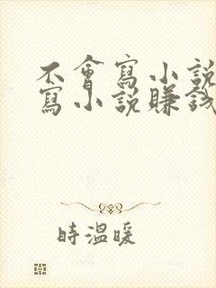 不会写小说但想写小说赚钱封面