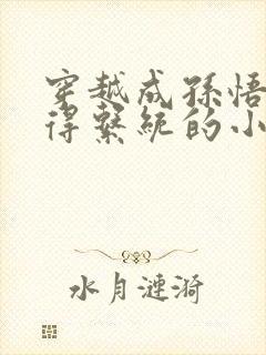 穿越成孙悟空获得系统的小说