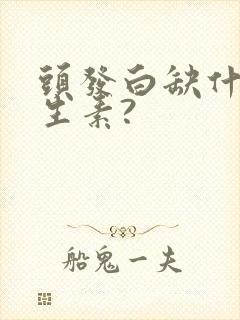 头发白缺什么维生素?封面