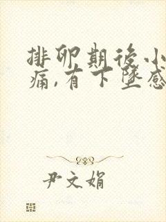 排卵期后小腹胀痛,有下坠感