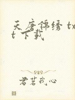 天唐锦绣 txt 下载