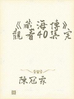 《藏海传》免费观看40集完整版封面