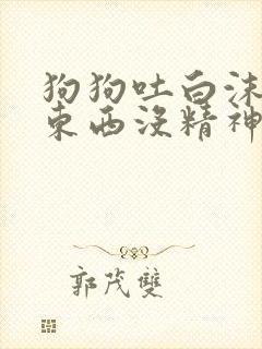 狗狗吐白沫不吃东西没精神怎么办