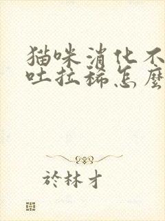 猫咪消化不良呕吐拉稀怎么办封面