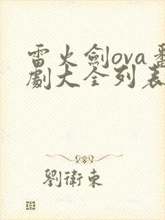 雷火剑ova番剧大全列表
