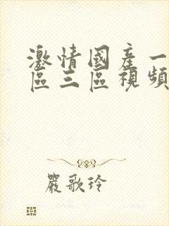 激情国产一区二区三区视频在线播放