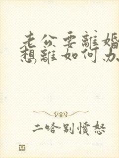 老公要离婚我不想离如何办