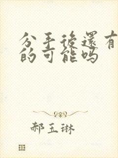 分手后还有挽回的可能吗