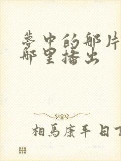 梦中的那片海在哪里播出