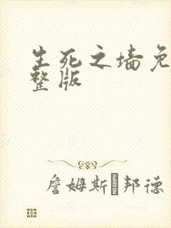 生死之墙免费完整版