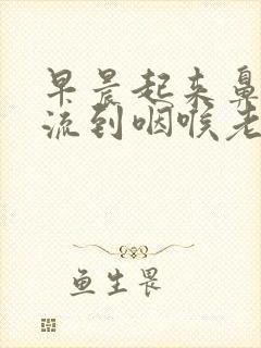 早晨起来鼻涕倒流到咽喉老吐痰