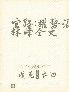 官路:权势滔天林峰全文