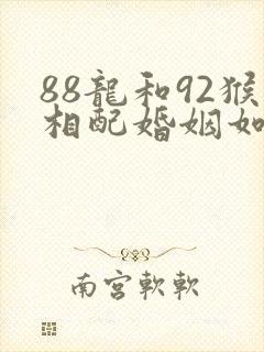 88龙和92猴相配婚姻如何