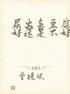 尿出来豆腐渣是好还是不好