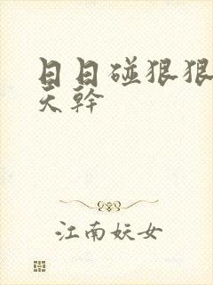 日日碰狠狠躁天天干