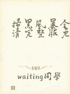 扫黑风暴全集高清完整版免费观看封面