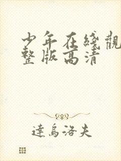 少年在线观看完整版高清封面