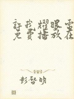 许我耀眼电视剧免费播放在线