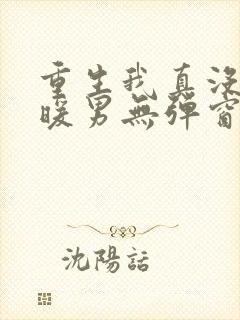 重生我真没想当暖男无弹窗