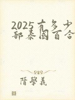 2025有多少部泰国百合剧
