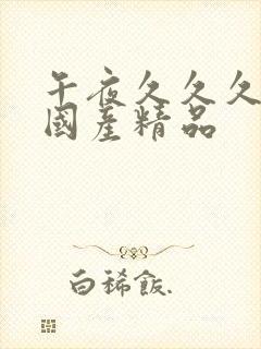 午夜久久久精品国产精品