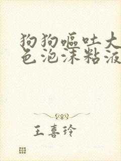 狗狗呕吐大量白色泡沫粘液封面